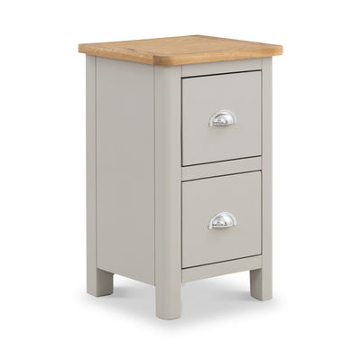 Thurwell Oak 2 Drawer Slim Bedside Table