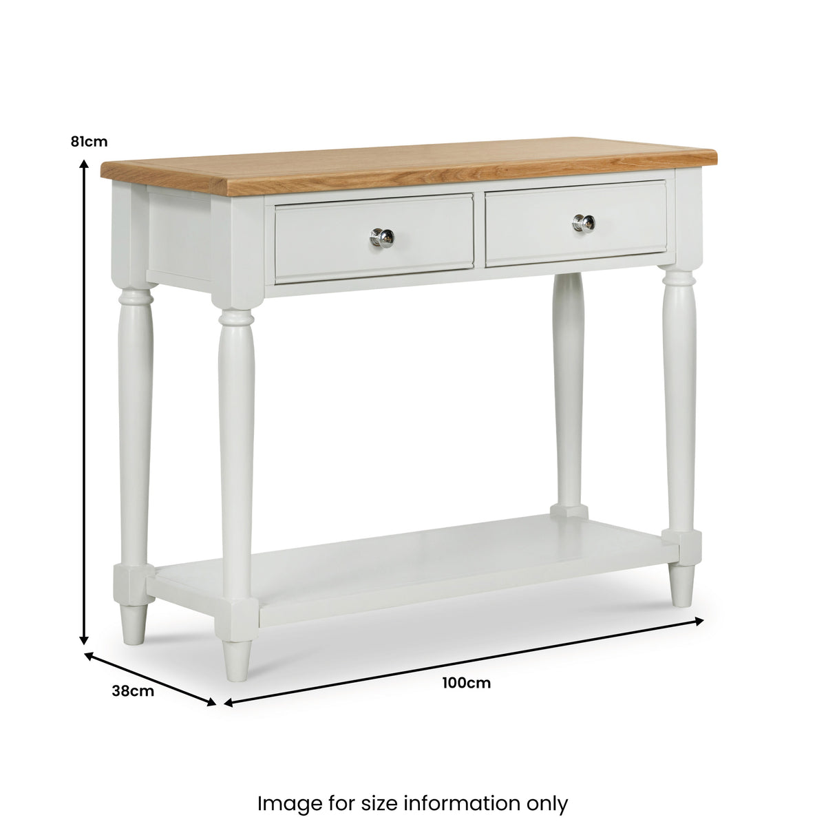 Swinbrook Oak 2 Drawer Console Table from Roseland Furniture