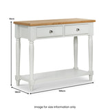Swinbrook Oak 2 Drawer Console Table from Roseland Furniture