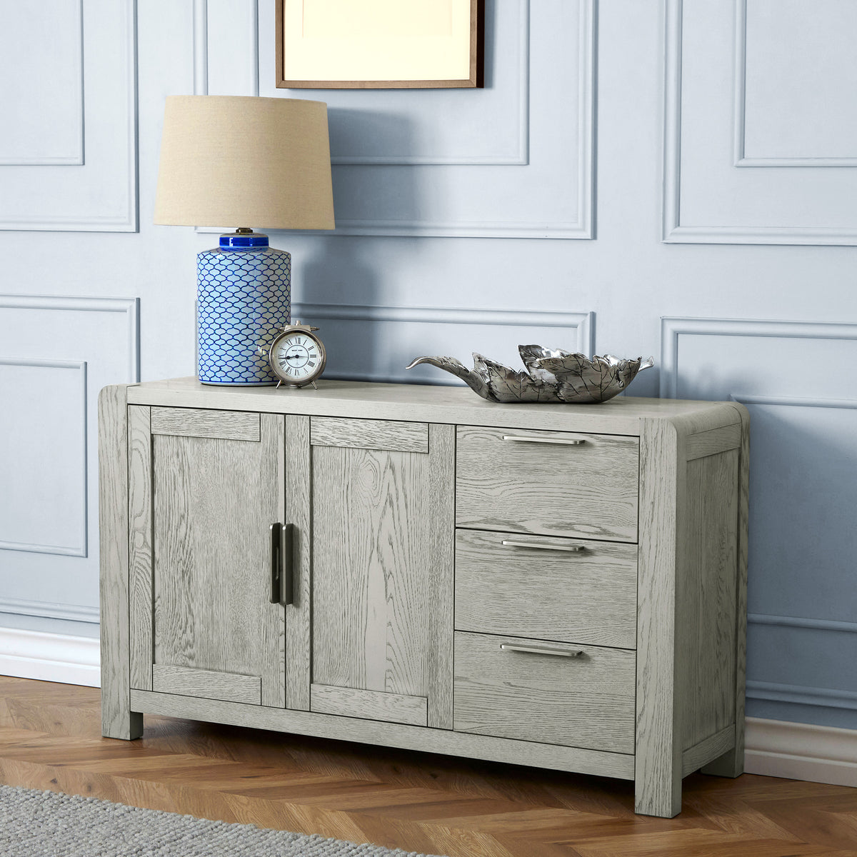 Cardona Grey Large Sideboard Cabinet with Drawers | Roseland – Roseland ...