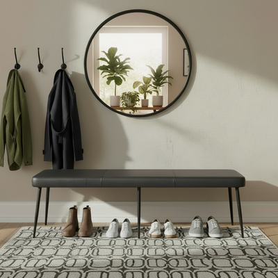 Riana Leather 160cm Bench