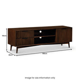 Oskar Wide 150cm Grooved TV Unit dimensions