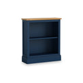 Bude Navy Blue Low Bookcase with Painted Shelves from Roseland Furniture