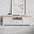 Farrow Grey 140cm Wide TV Stand from Roseland Furniture