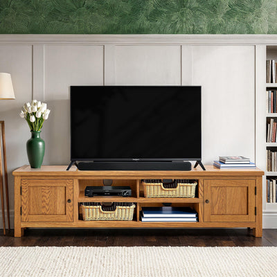 Surrey Oak 180cm Extra Wide TV Stand