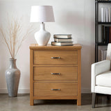 London Oak 3 Drawer Chest for contemporary bedroom from Roseland Furniture