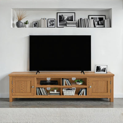 London Oak 180cm Extra Wide TV Stand
