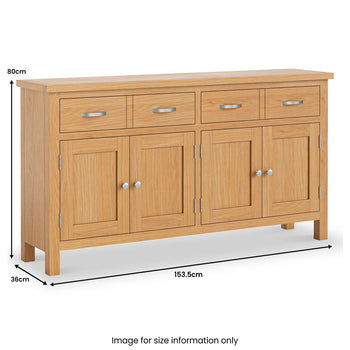 London Oak Extra Large Sideboard