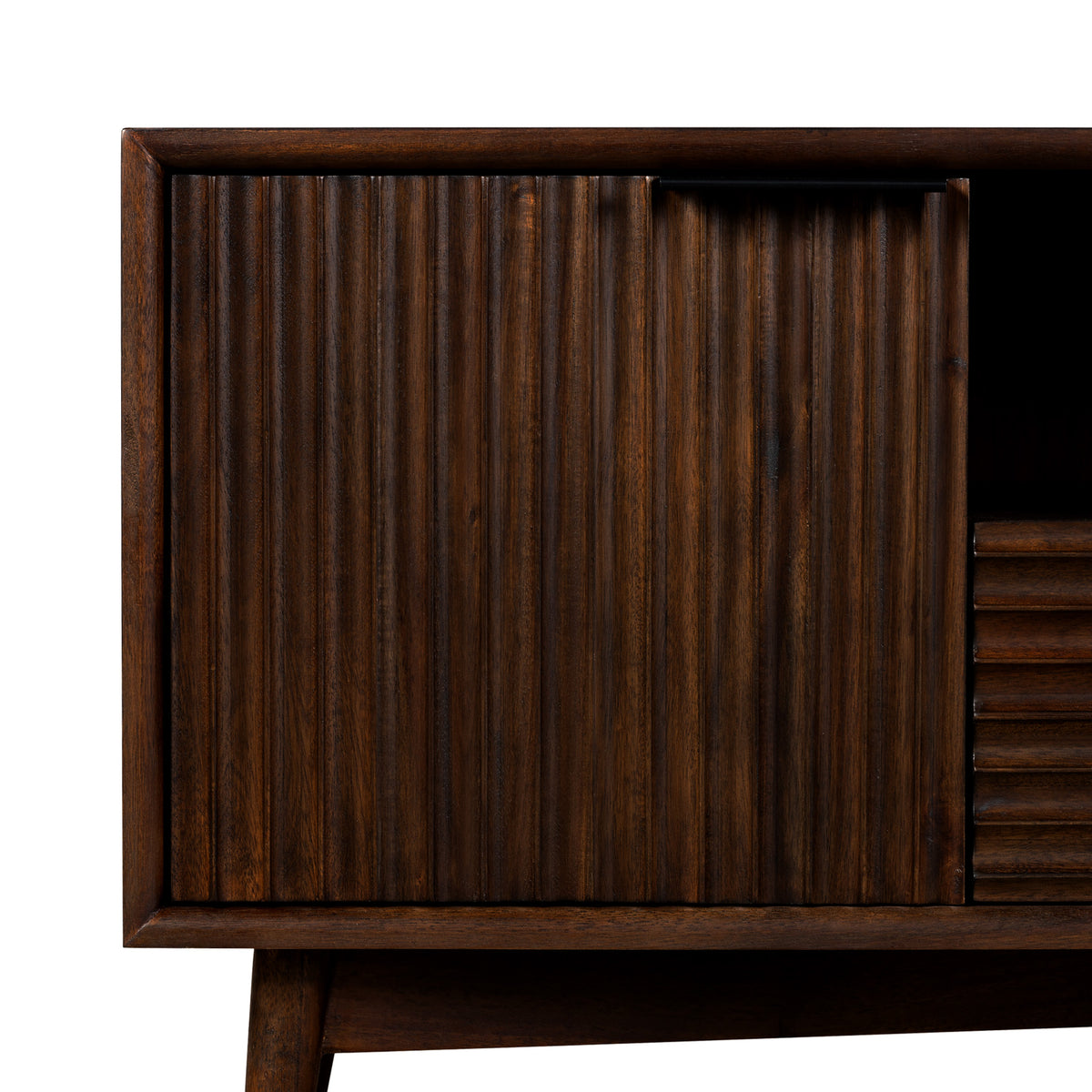 Oskar Small 110cm Grooved TV Unit dimensions