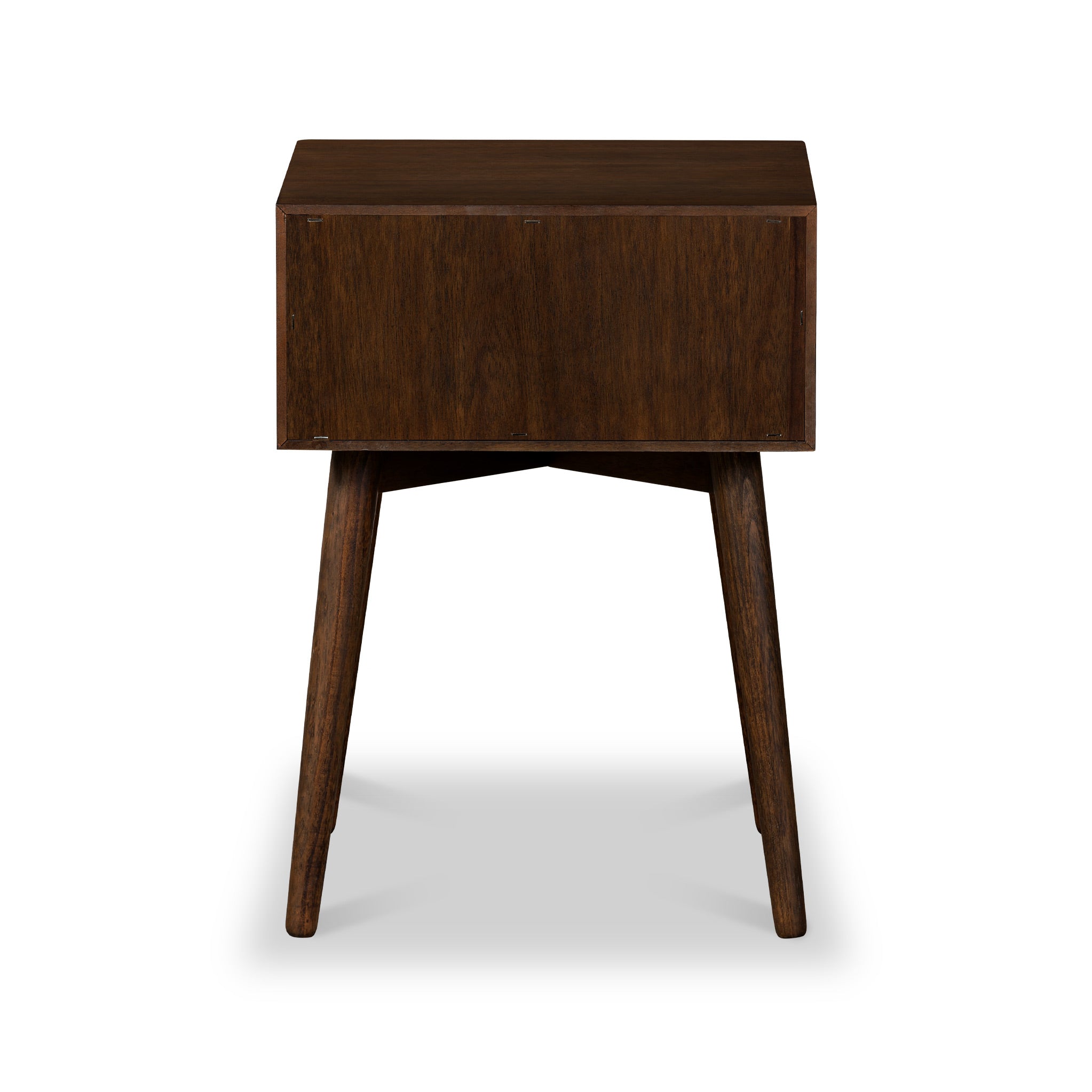 Oskar Walnut Stain 1 Drawer Side Table for Living Room | Roseland