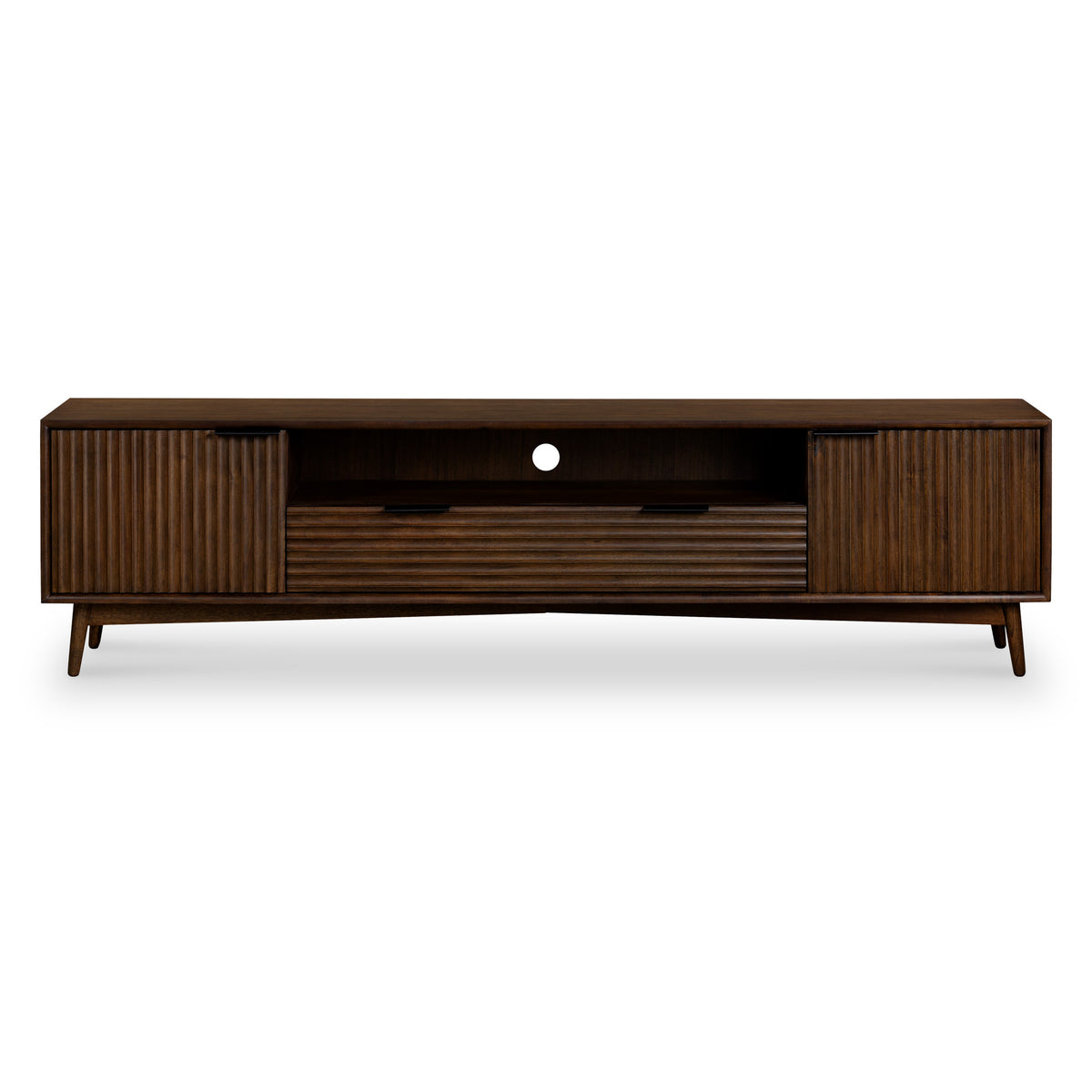 Oskar Wide 190cm Grooved TV Unit from Roseland Furniture
