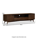 Oskar Wide 190cm Grooved TV Unit from Roseland Furniture
