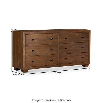 Abbotts Acacia 6 Drawer Chest of Drawers