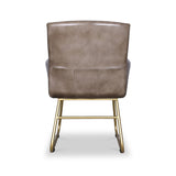 Leota Leather Armchair with Pleated Back from Roseland Furniture
