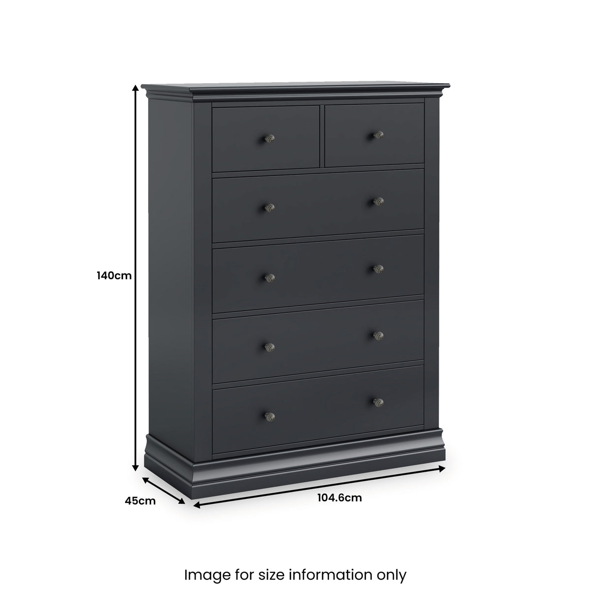 Porter 2 Over 4 Chest of Drawers dimensions