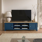 Farrow Navy 180cm Extra Wide TV Stand from Roseland Furniture