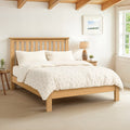 Lanner Oak Low Foot End Bed Frame Double from Roseland Furniture
