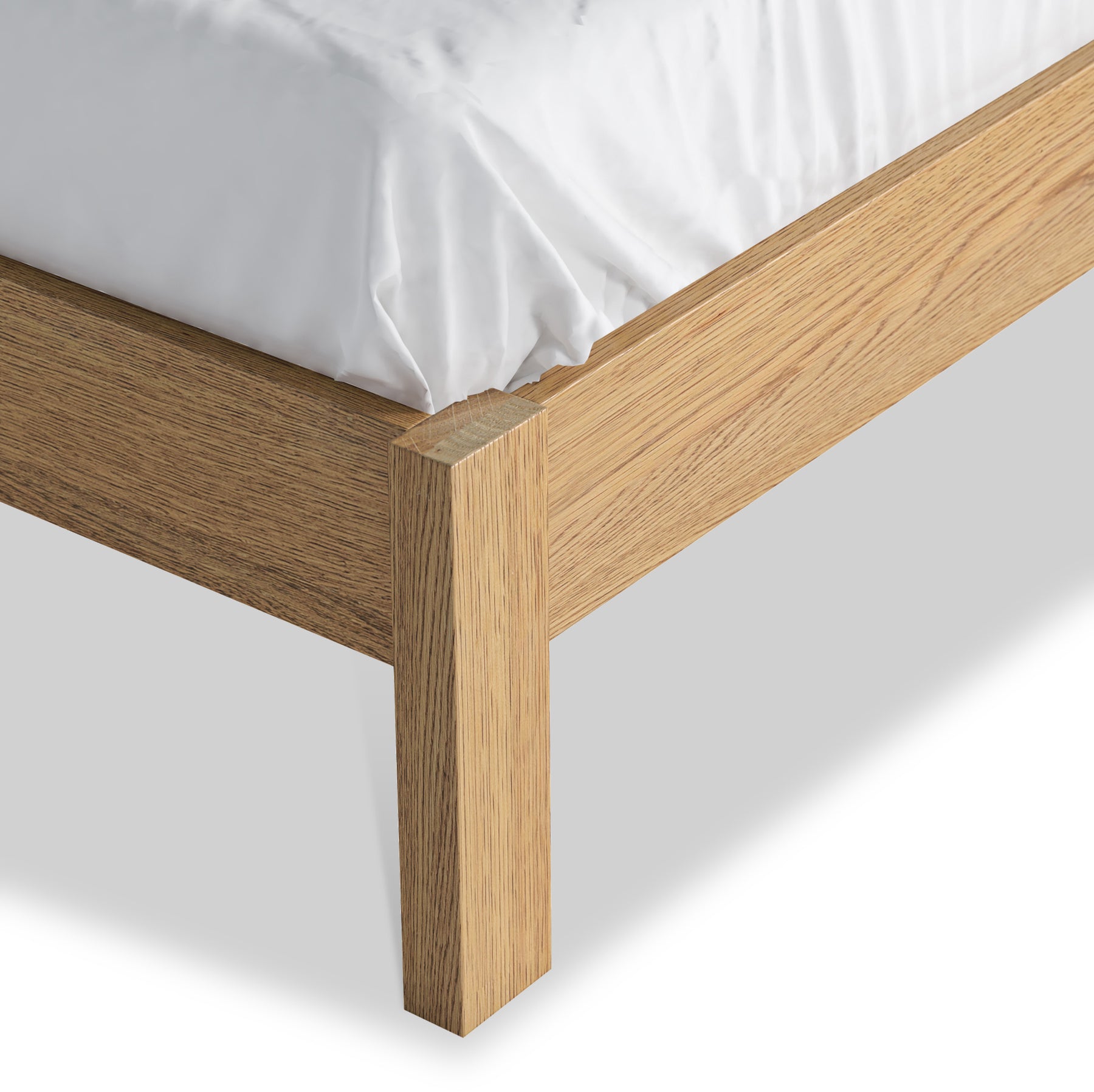 Lanner Oak Low Foot End Bed Frame Double from Roseland Furniture