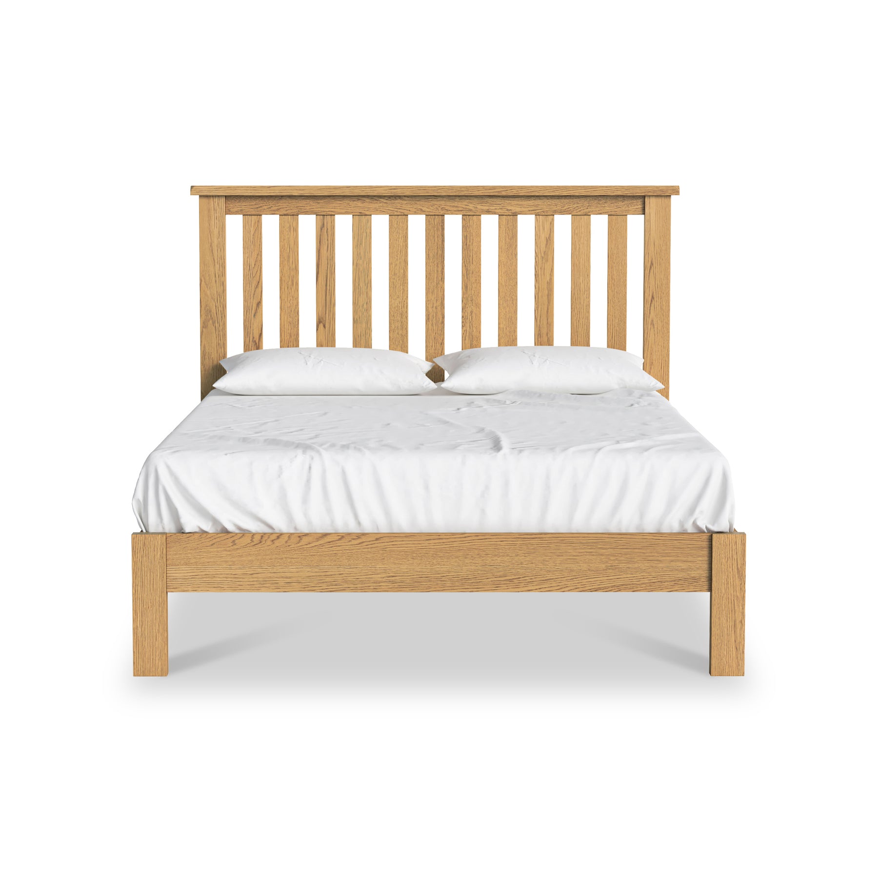 Lanner Oak Low Foot End Bed Frame Double from Roseland Furniture