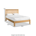 Lanner Oak Low Foot End Bed Frame Double from Roseland Furniture