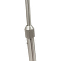 Feliciani Brushed Silver Metal and White Marble Floor Lamp