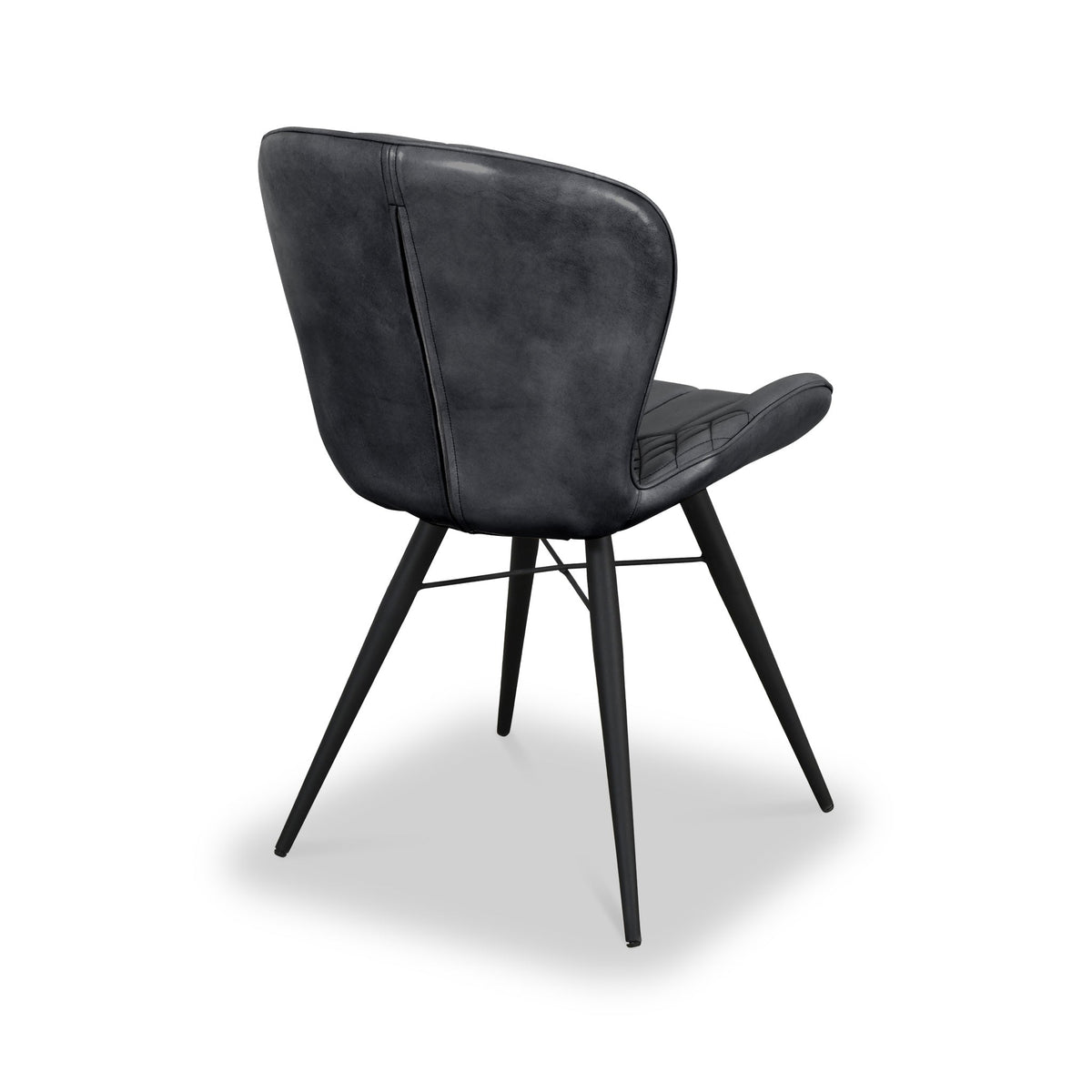 Marcha Curved Leather Seat Dining Chair from Roseland Furniture