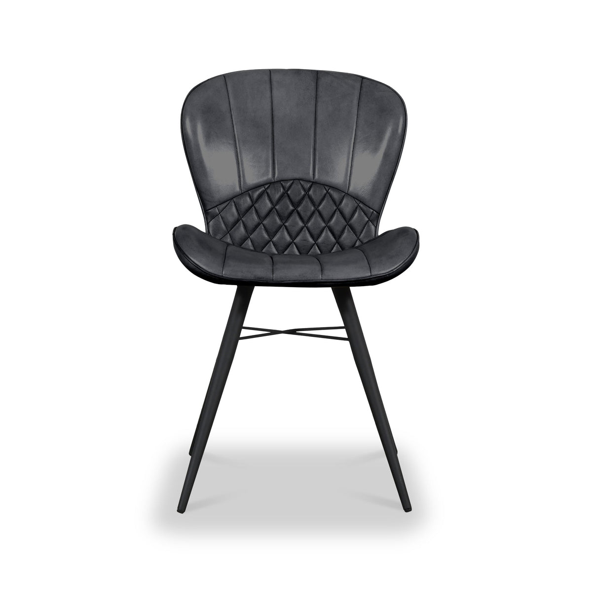 Marcha Curved Leather Seat Dining Chair from Roseland Furniture