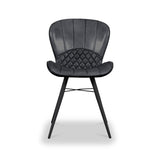 Marcha Curved Leather Seat Dining Chair from Roseland Furniture