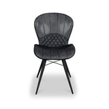 Marcha Curved Leather Seat Dining Chair from Roseland Furniture
