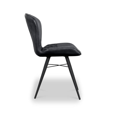 Marcha Curved Leather Seat Dining Chair