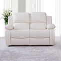 Valencia Cream 2 Seater Reclining Leather Sofa from Roseland Furniture