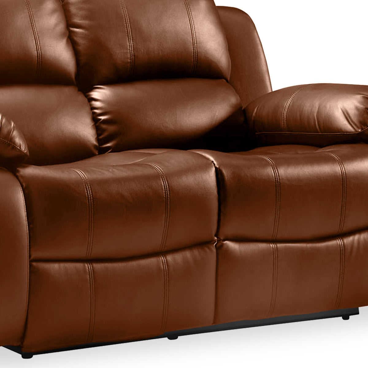 Valencia Tan 2 Seater Reclining Leather Sofa