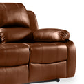 Valencia Tan 3 Seater Reclining Leather Sofa