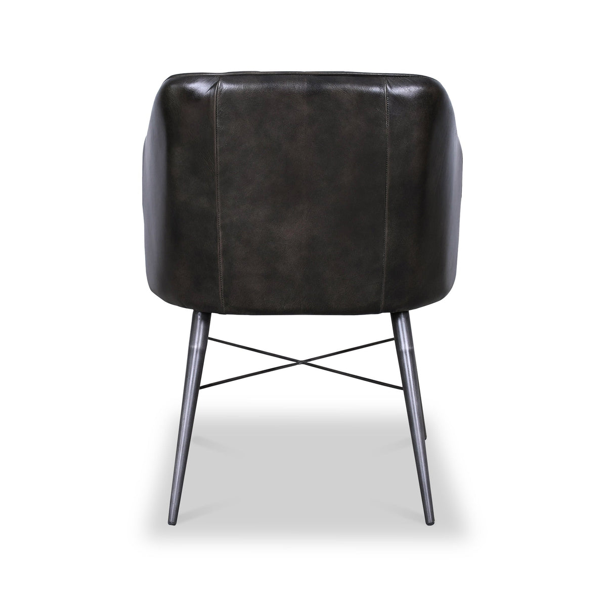 Aitor Leather Armchair with Pleated Back from Roseland Furniture