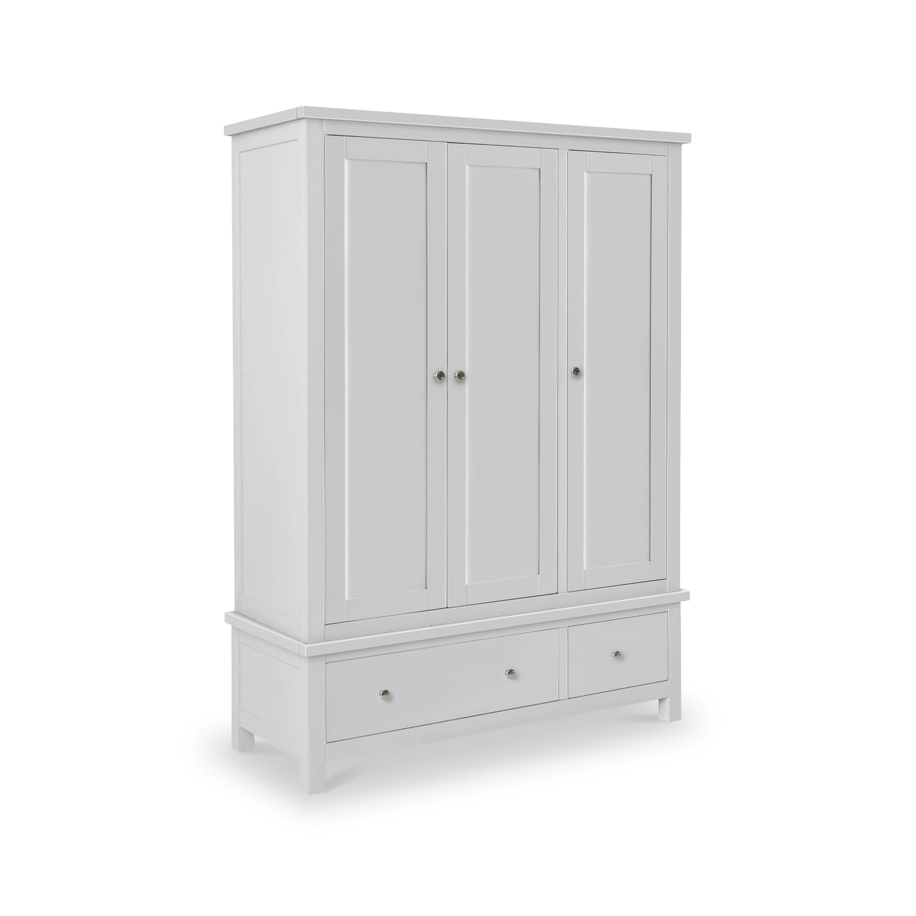 Cornish Dove Grey Triple Wardrobe from Roseland Furniture
