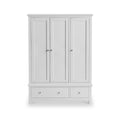 Cornish Dove Grey Triple Wardrobe from Roseland Furniture