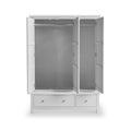 Cornish Dove Grey Triple Wardrobe from Roseland Furniture