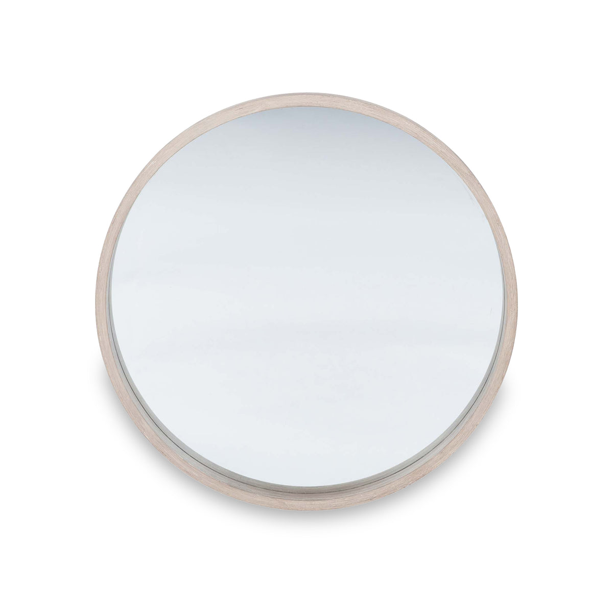 Natural Wood Round Wall Mirror from Roseland Furniture