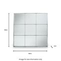 Dark Grey Metal 9 Section Square Wall Mirror from Roseland Furniture