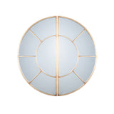 Antique Gold Metal 2 Half Moon Section Wall Mirror from Roseland Furniture