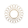 Antique Gold Metal Petal Design Round Wall Mirror from Roseland Furniture