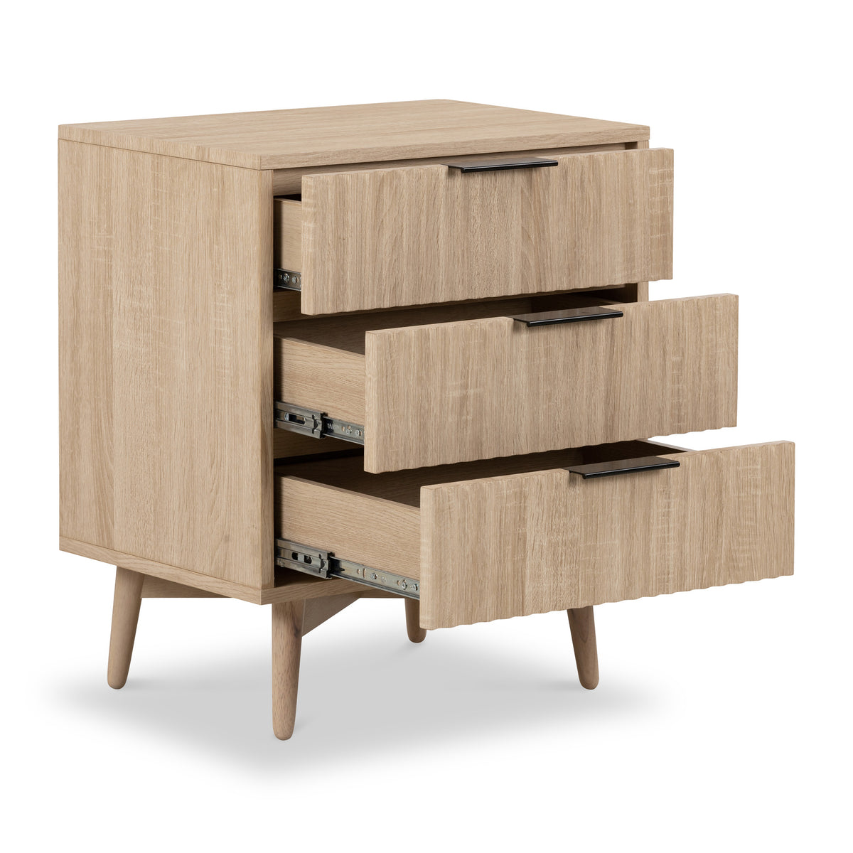 Jakob 3 drawer bedside from Roseland Furniture