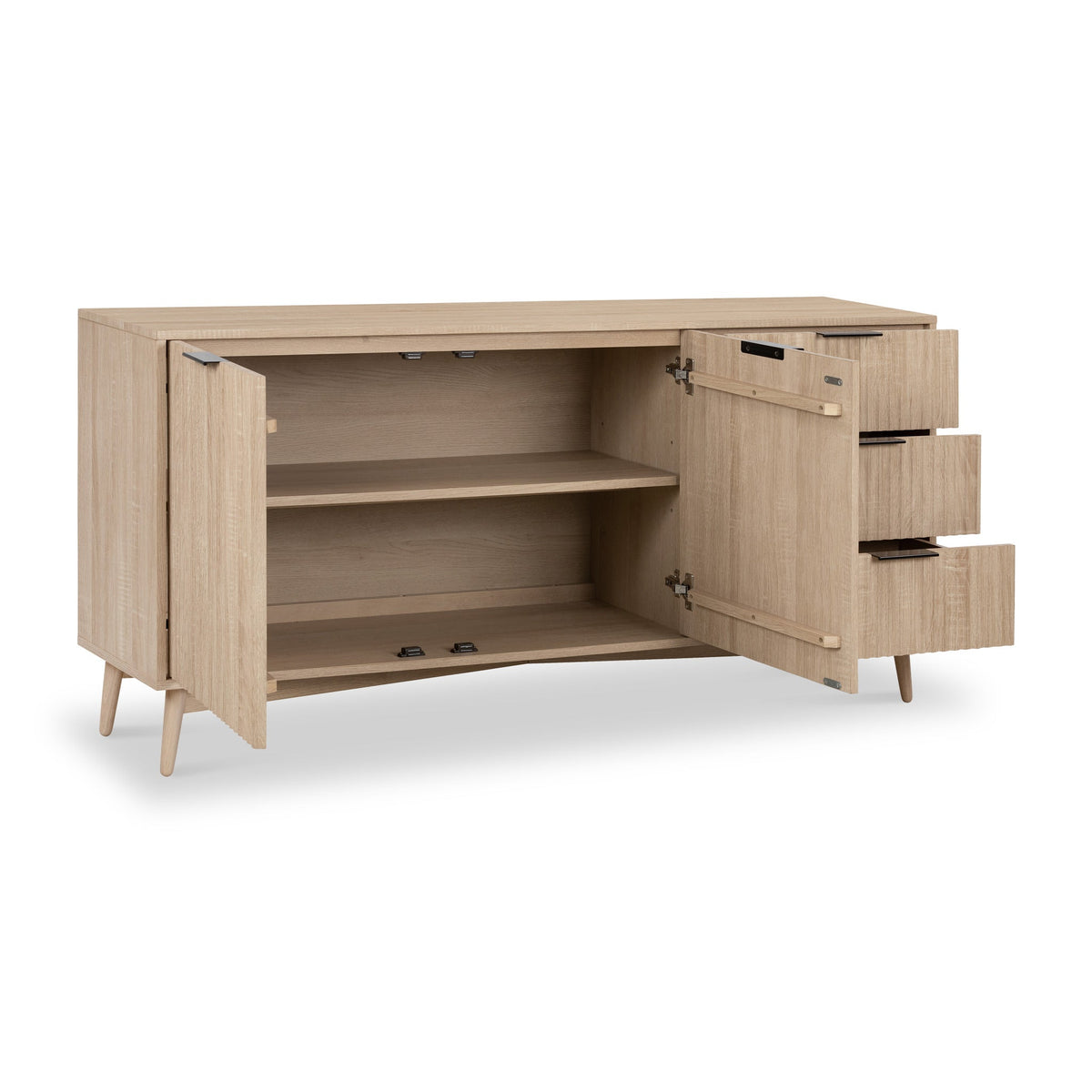 Jakob Oak Grooved Large Sideboard from Roseland Furniture