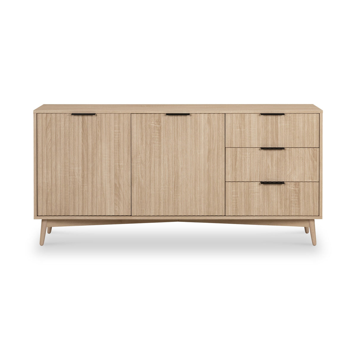Jakob Oak Grooved Large Sideboard from Roseland Furniture