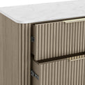 Amelie Grey Fluted 5 Drawer Chest by Roseland Furniture