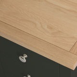 Farrow Charcoal Bedside Table by Roseland Furniture - Close up of wooden top