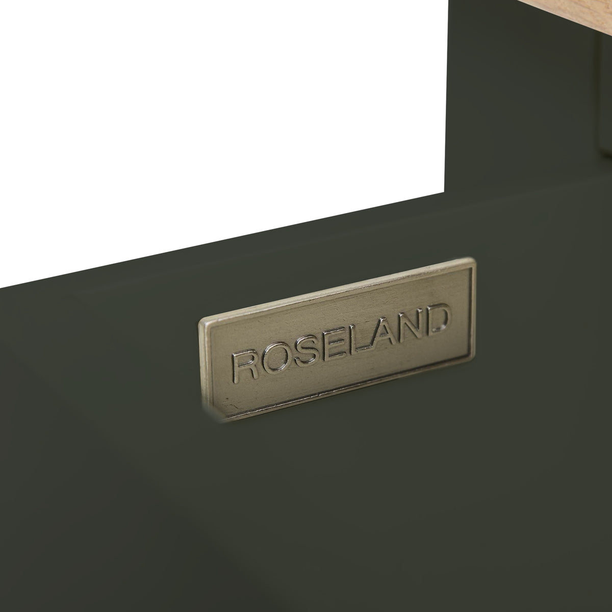 Farrow Charcoal Bedside Table by Roseland Furniture - Close up of interior