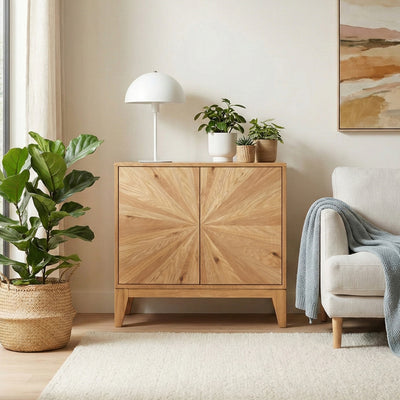 Sunburst Oak 2 Door Sideboard