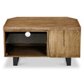 Isaac Oak 90cm Corner TV Stand from Roseland Furniture