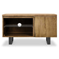 Isaac Oak 90cm Corner TV Stand from Roseland Furniture